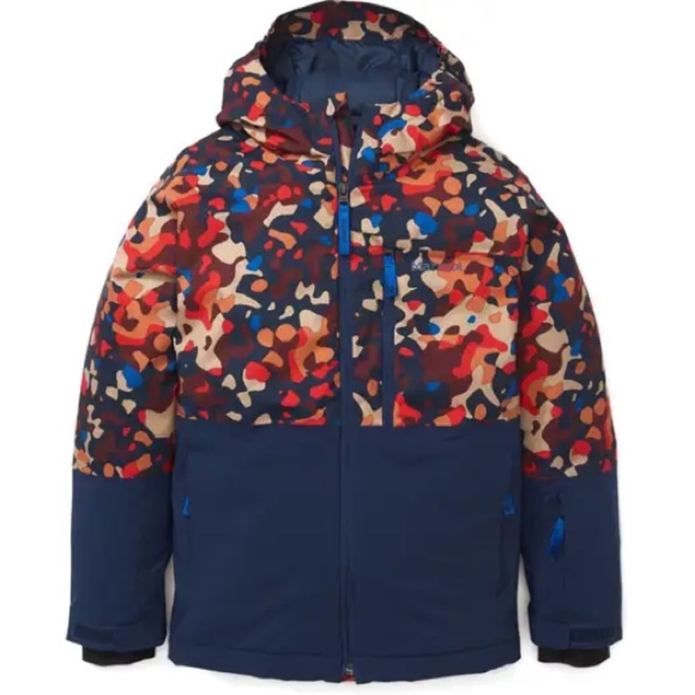 Marmot Snowline Jacket - Kid's, Shetland Tech Camo/Arctic Navy Medium
